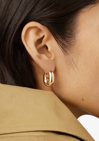 Puffy U-Link Earrings Gold