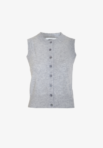 Stevie Button-up Tank Fluffy Grey