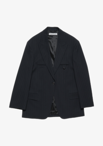 Single Breasted Pinstripe Suit Jacket