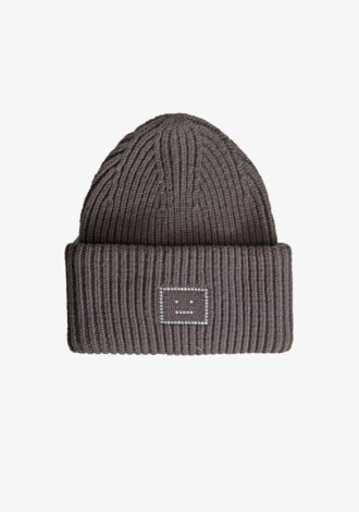 Embellished Face Logo Beanie Khaki