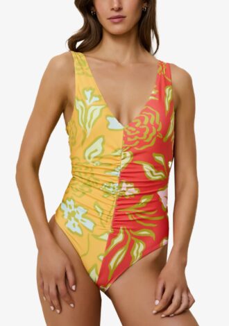 The Lucia One Piece Hibiscus Print