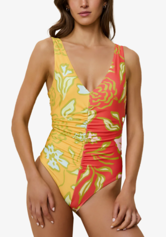 The Lucia One Piece Hibiscus Print