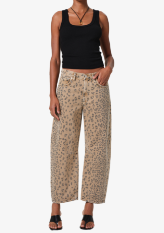 Miro Relaxed Jean In Natural Cheetah