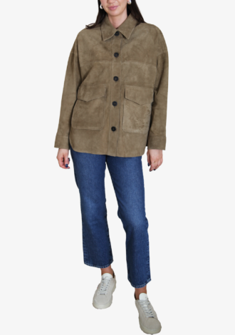 Kaylee Suede Jacket Olive