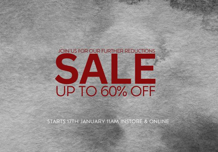 AW24 SALE – Further Reductions: Friday 17th January