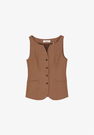 Toni Waistcoat Warm Brown