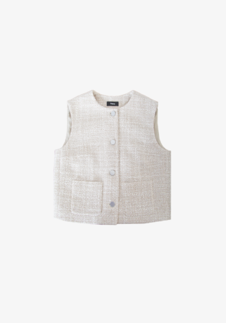 Patch Pocket Vest In Texture Tweed – 6