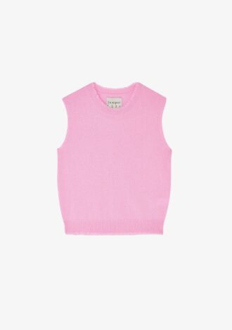 Cashmere Distressed Tank Pink