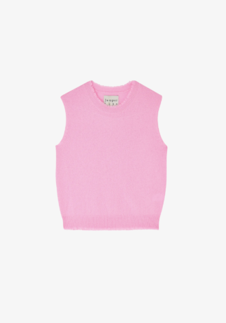 Cashmere Distressed Tank Pink