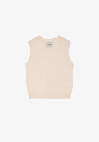 Cashmere Distressed Tank Cream