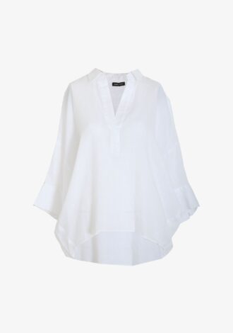 Oversized Linen Blouse White