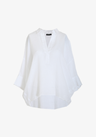 Oversized Linen Blouse White