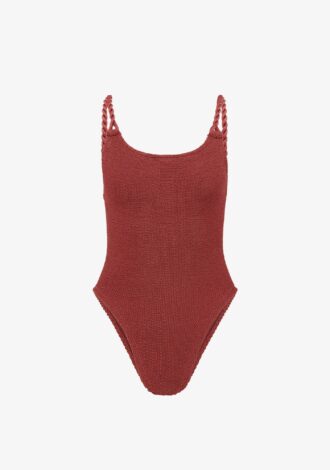 Camille Swim Metallic Rosewood