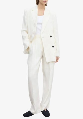 Classic Linen Blazer White