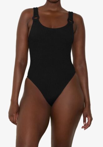 Domino Swim With Tonal Hoops Black