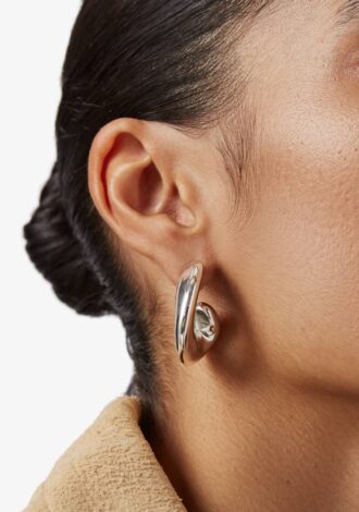 Gigi Hoop Earrings Silver