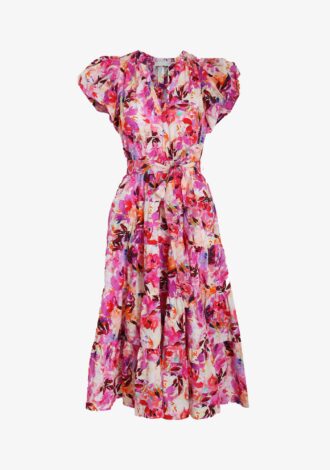 Ottilie Print Dress Azalea