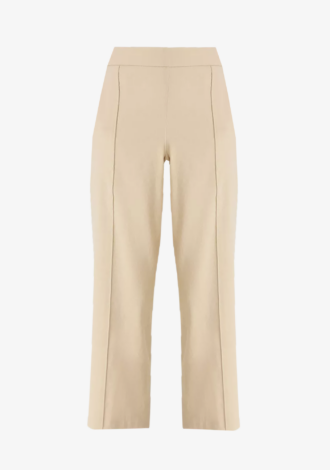 Tapered Pull On Trousers In Pale Nut