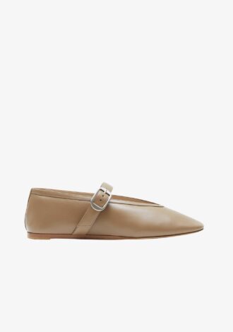 Stella Leather Slipper Taupe – 38